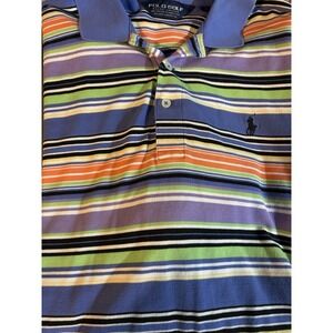 Polo Golf Ralph Lauren Striped Pima Cotton Polo - Multicolor Size XL Rainbow
